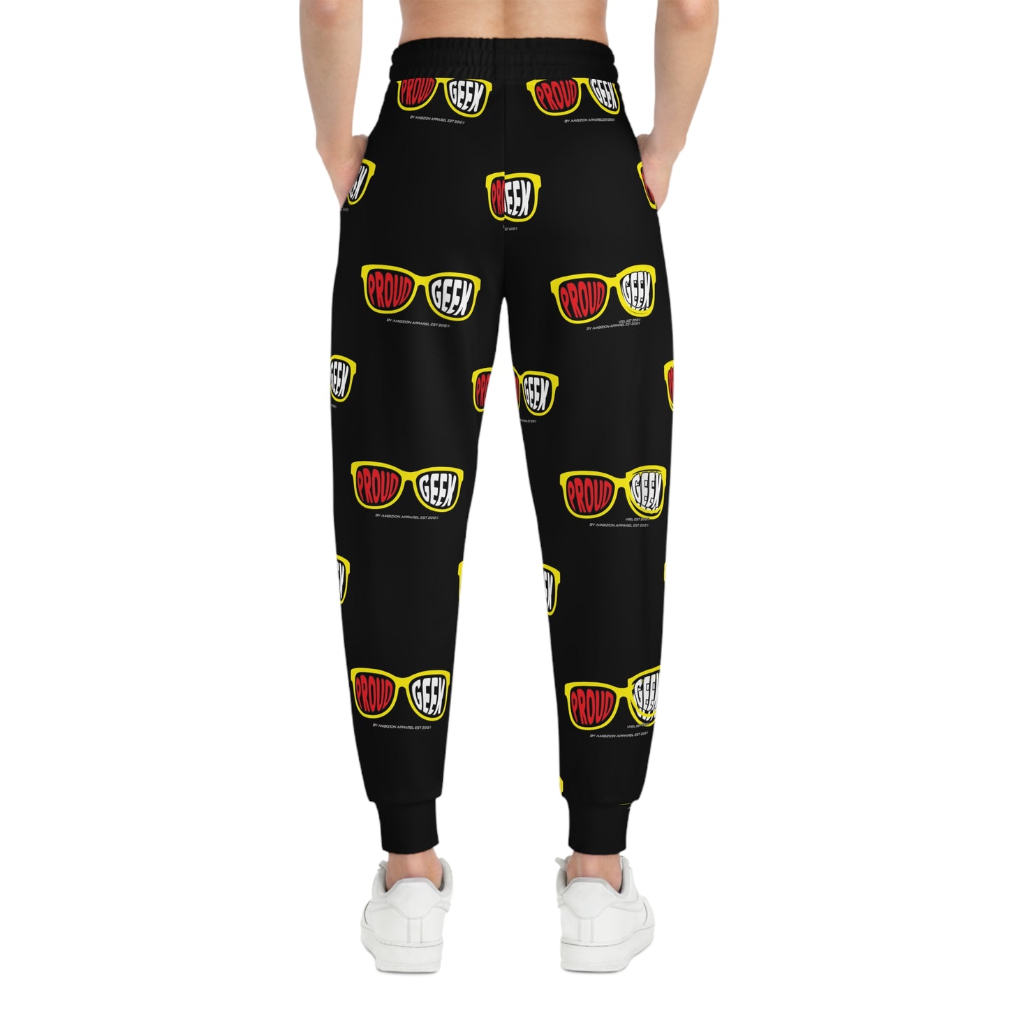 Unisex Proud Geek Joggers — Black
