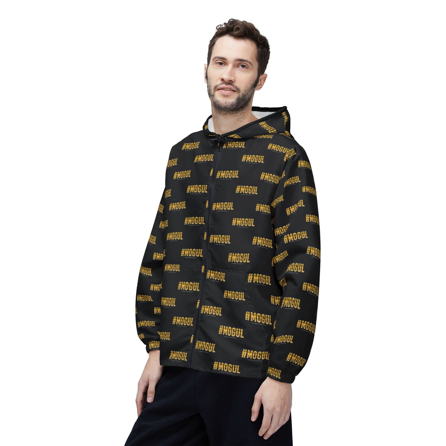 #Mogul repeat logo Windbreaker Jacket | all-over print Black