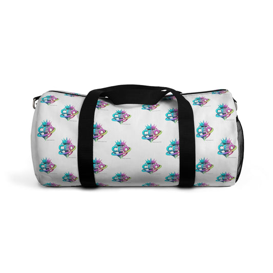 CEO White Duffel Bag — Bold Travel & Gym Tote