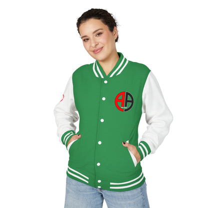 Ambizion Apparel Logo Letterman Jacket | Black White Varsity Jacket