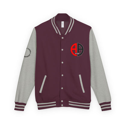 Ambizion Apparel Logo Letterman Jacket | Black White Varsity Jacket