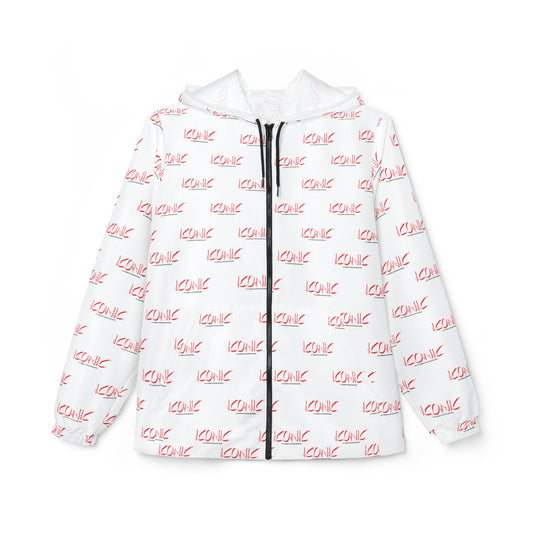 ICONIC repeat logo Windbreaker Jacket | all-over print White