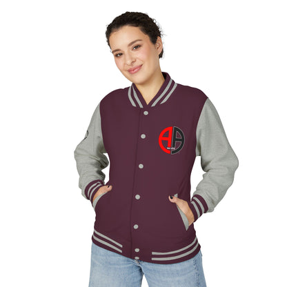 Ambizion Apparel Logo Letterman Jacket | Black White Varsity Jacket