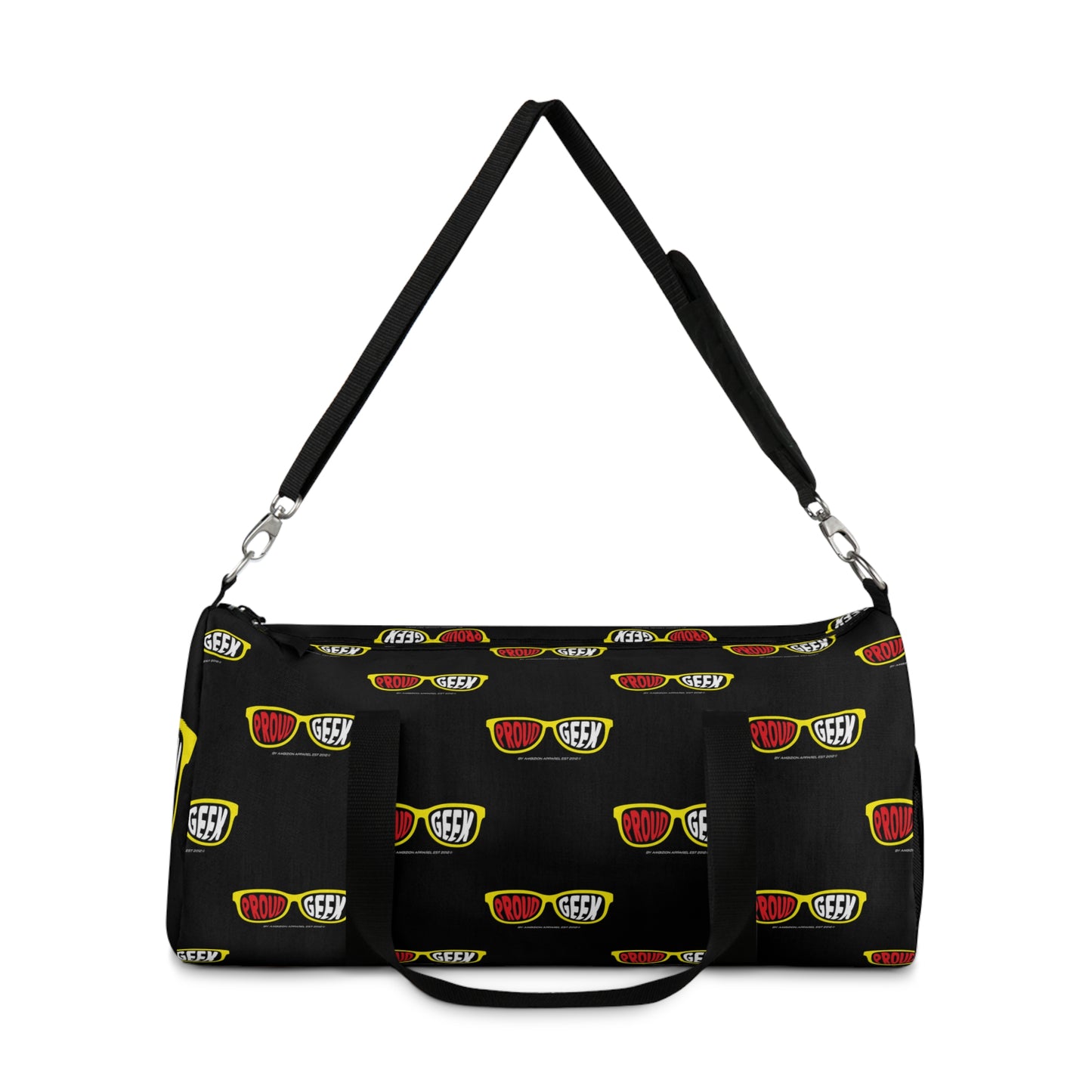 Proud Geek Black Duffel Bag