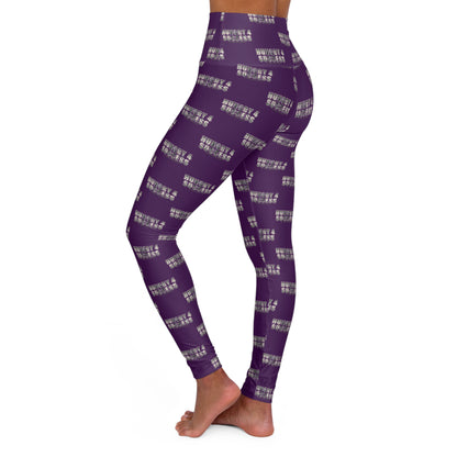 Hungry 4 Success Purple High-Waisted Yoga Leggings — All-Over Print
