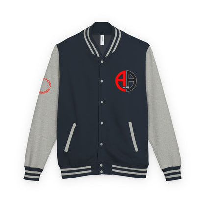 Ambizion Apparel Logo Letterman Jacket | Black White Varsity Jacket