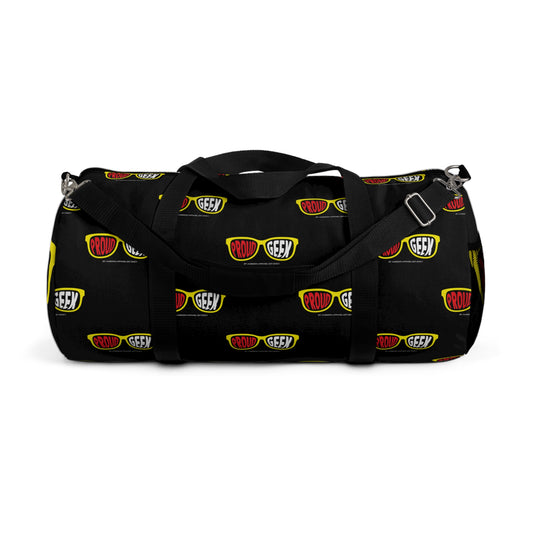 Proud Geek Black Duffel Bag