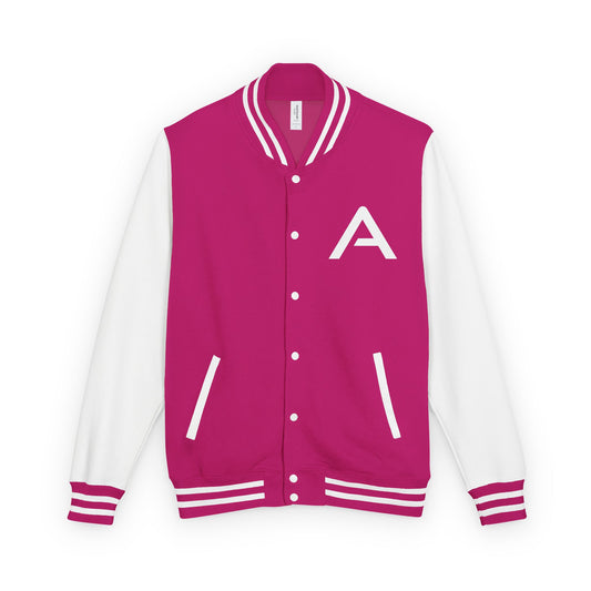 Ambizion Apparel Signature White Logo Letterman Jacket | Black White Varsity Jacket