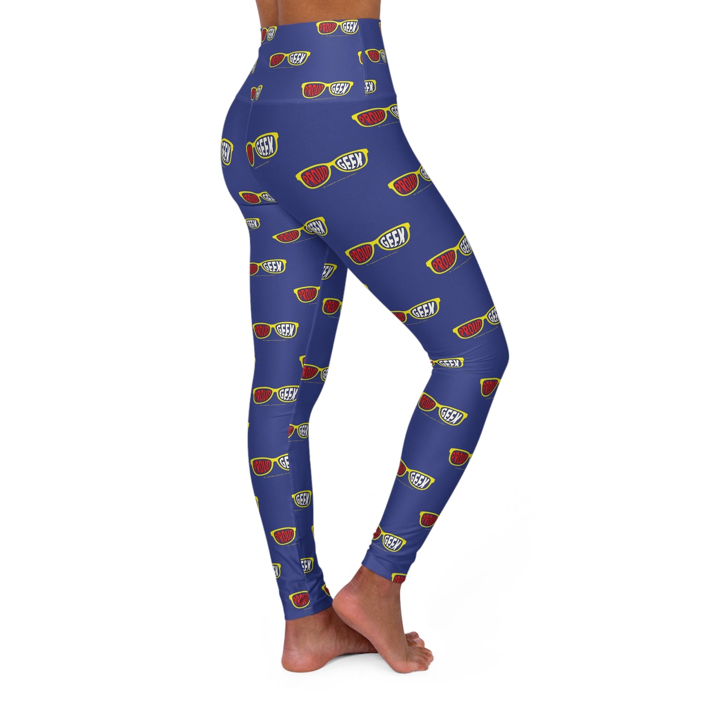 Proud Geek Blue High-Waisted Yoga Leggings- Ambizion Active