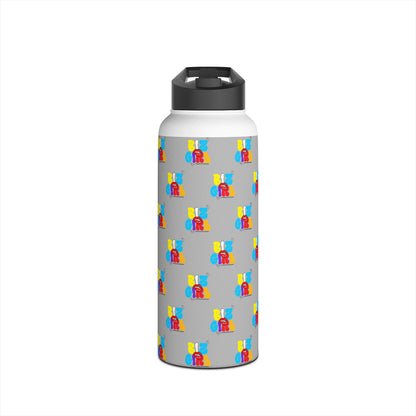 Biz Girl Grey Stainless Water Bottle — Black