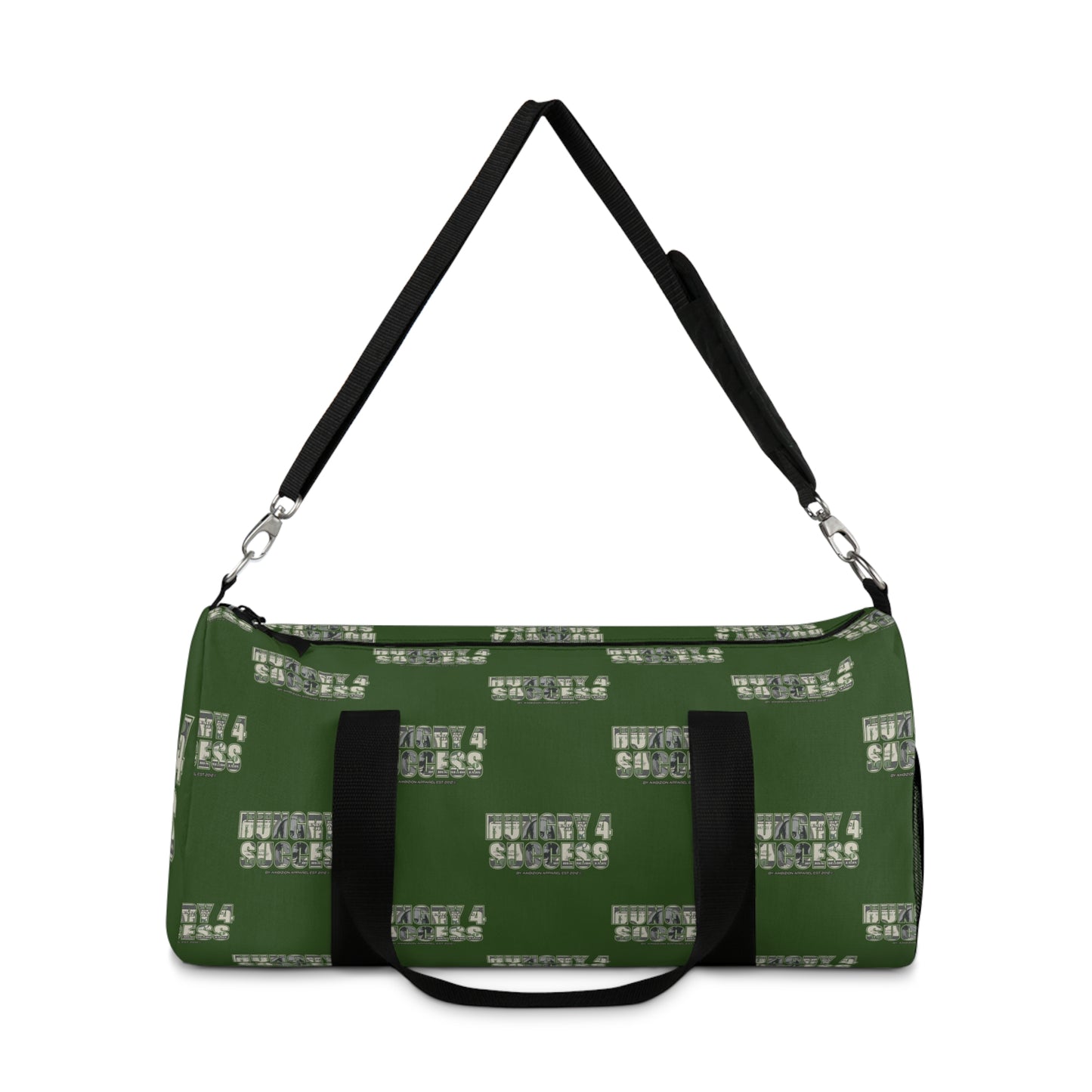 Hungry 4 Success Green Duffel Bag — Bold Travel & Gym Tote