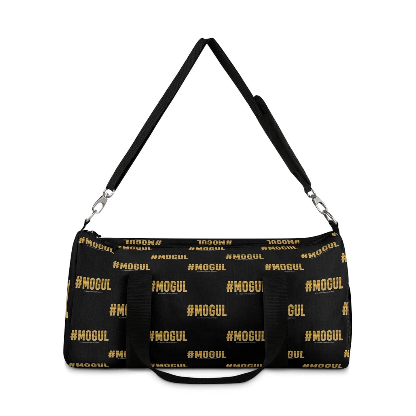 #Mogul Black Duffel Bag — Bold Travel & Gym Tote