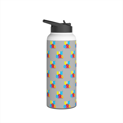 Biz Girl Grey Stainless Water Bottle — Black