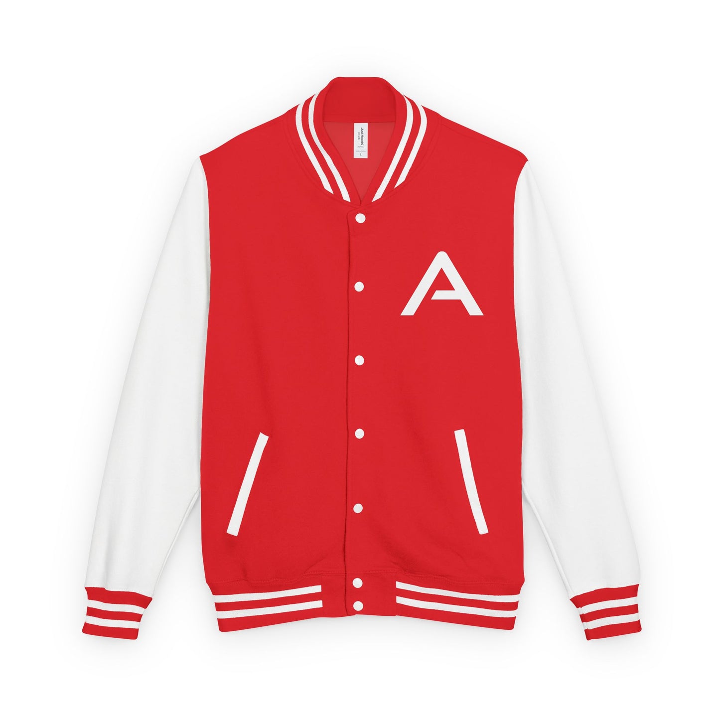 Ambizion Apparel Signature White Logo Letterman Jacket | Black White Varsity Jacket