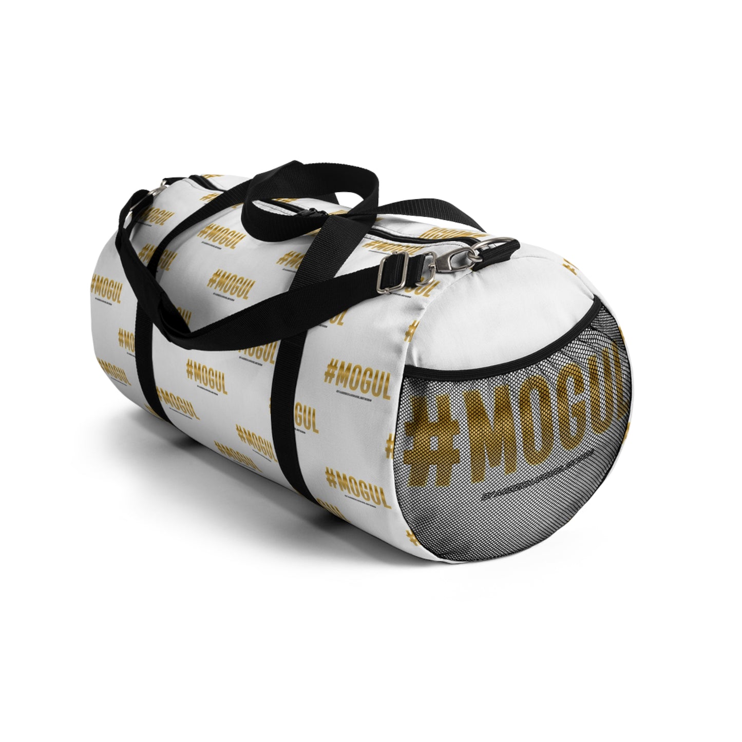 #Mogul White/Black Duffel Bag