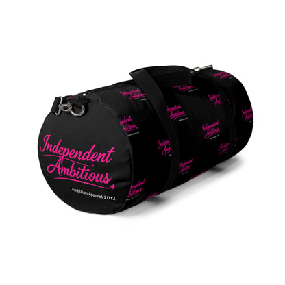 Independent Ambitious Black Duffel Bag — Bold Travel & Gym Tote