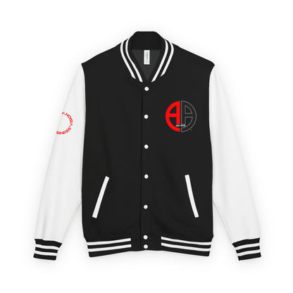 Ambizion Apparel Logo Letterman Jacket | Black White Varsity Jacket
