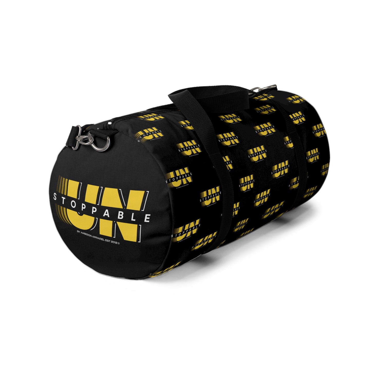UNStoppable Black Duffel Bag — Bold Travel & Gym Tote