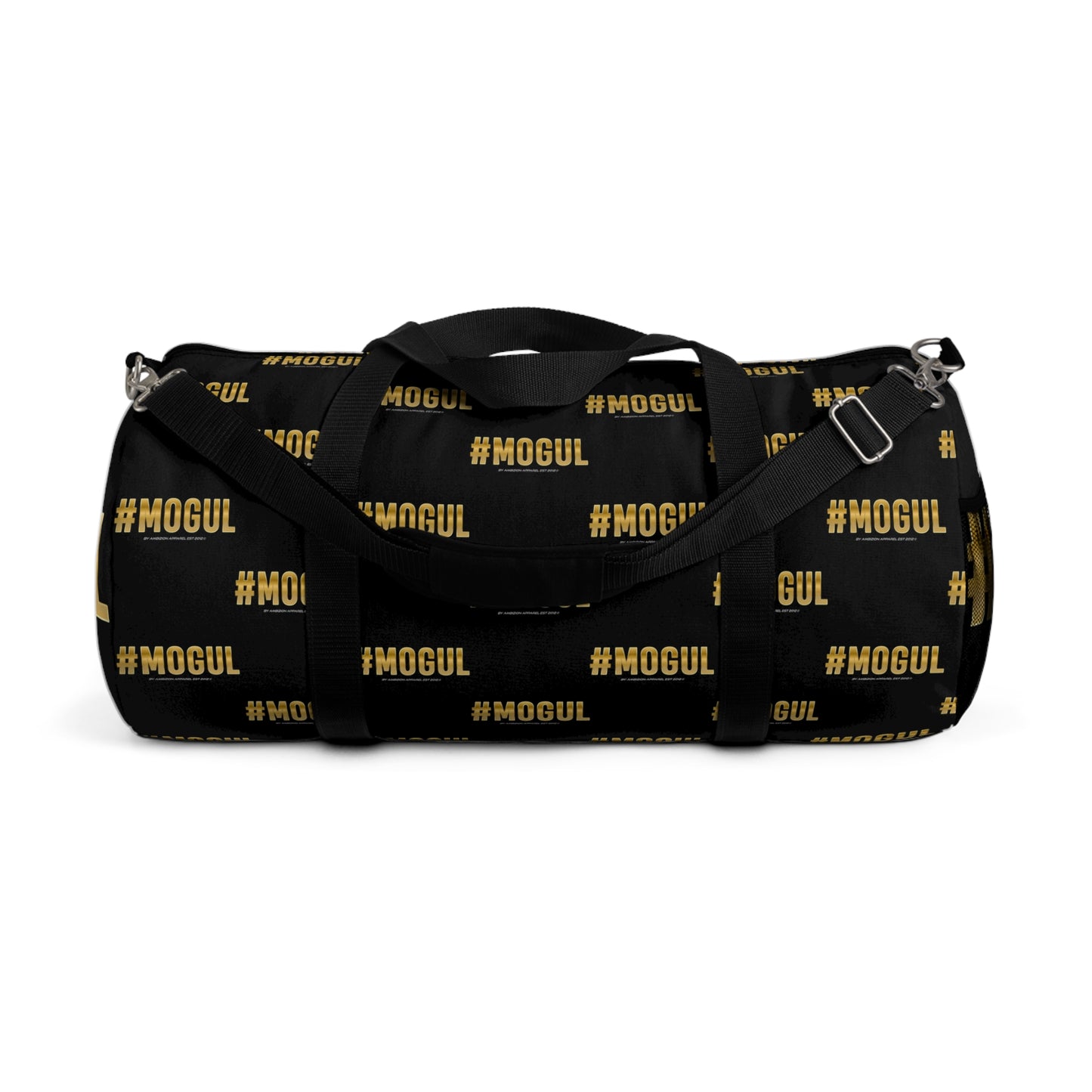 #Mogul Black Duffel Bag — Bold Travel & Gym Tote