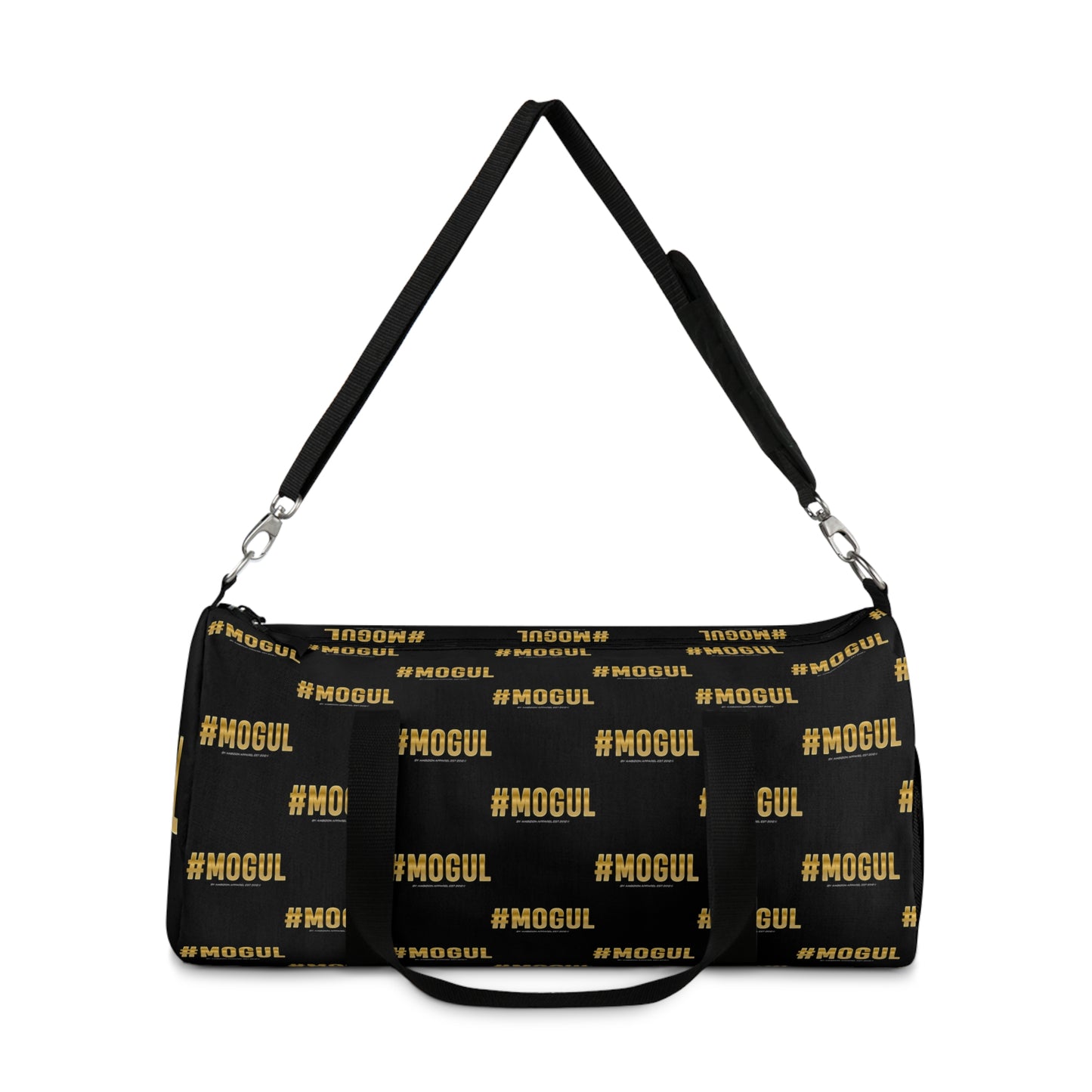 #Mogul Black Duffel Bag — Bold Travel & Gym Tote