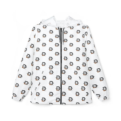 Determined repeat logo Windbreaker Jacket | all-over print White