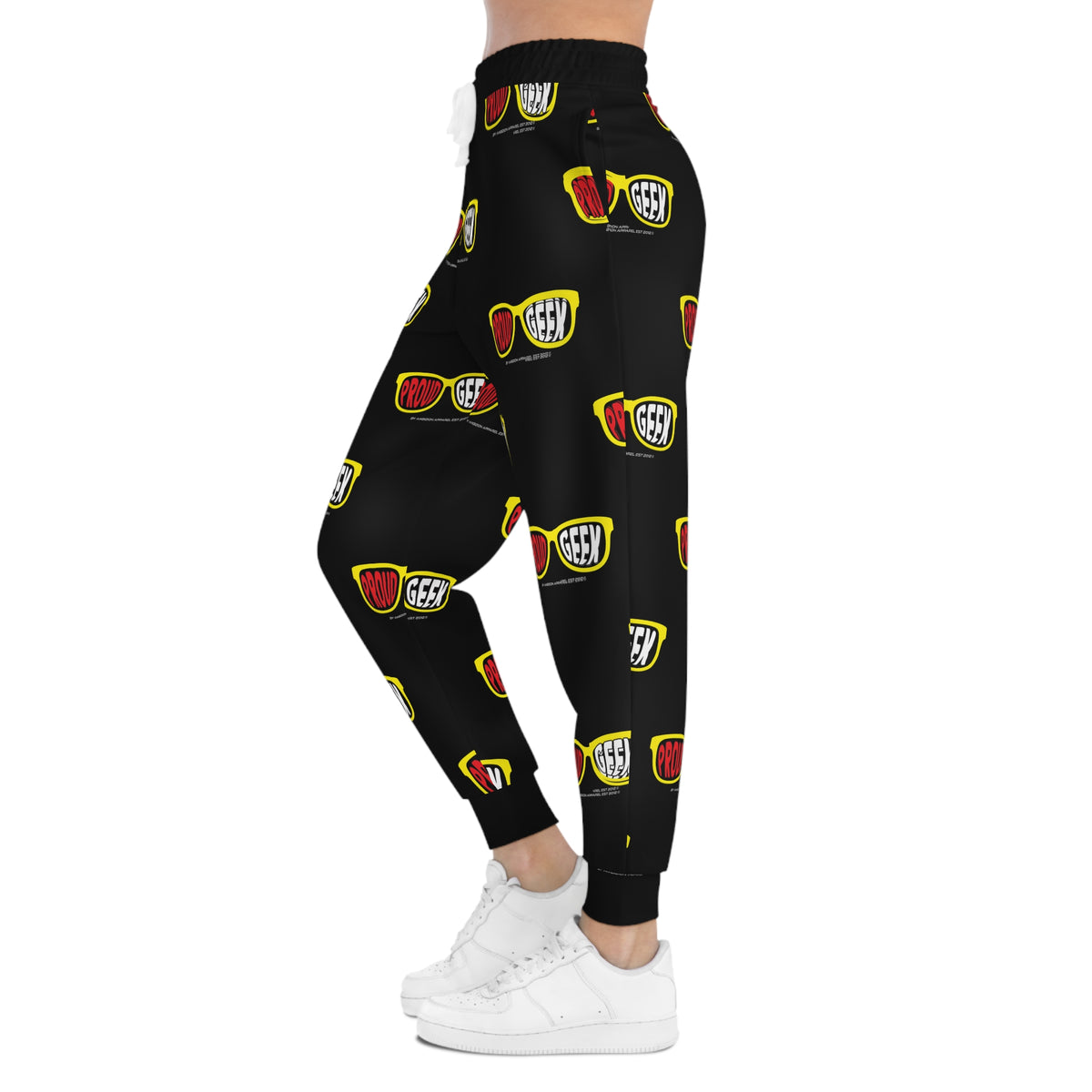 Unisex Proud Geek Joggers — Black