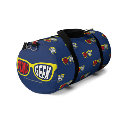 Proud Geek Blue Duffel Bag — Bold Travel & Gym Tote