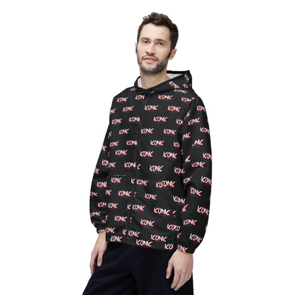 ICONIC repeat logo Windbreaker Jacket | all-over print Black