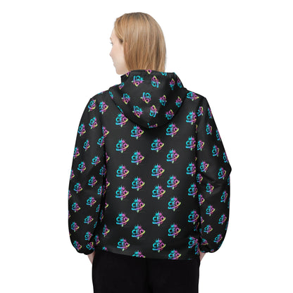 CEO repeat logo Windbreaker Jacket | all-over print Black