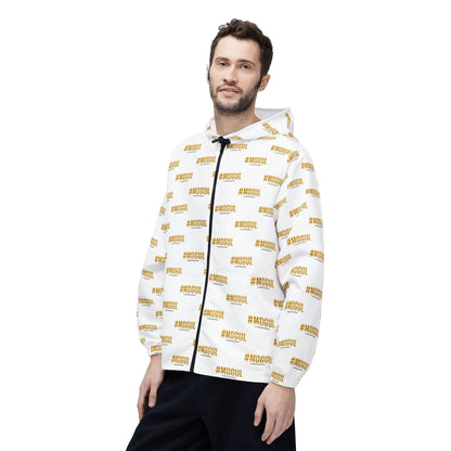 #Mogul repeat logo Windbreaker Jacket | all-over print White