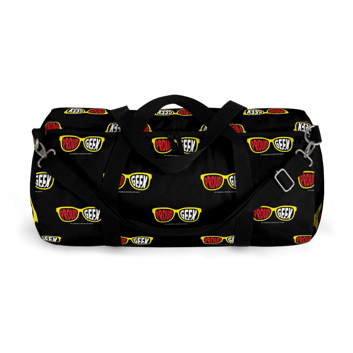 Proud Geek Black Duffel Bag