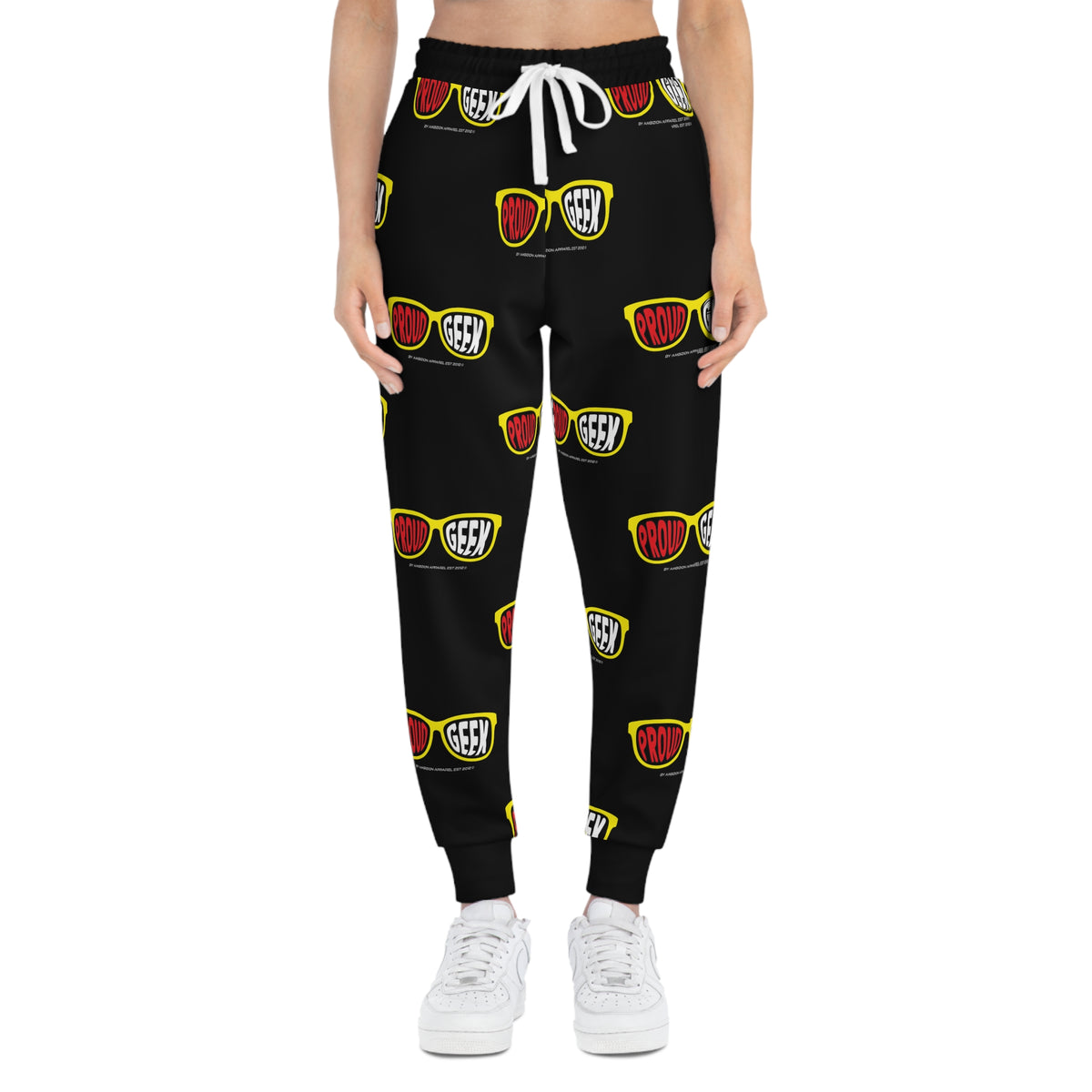 Unisex Proud Geek Joggers — Black