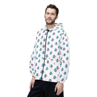 CEO repeat logo Windbreaker Jacket | all-over print White
