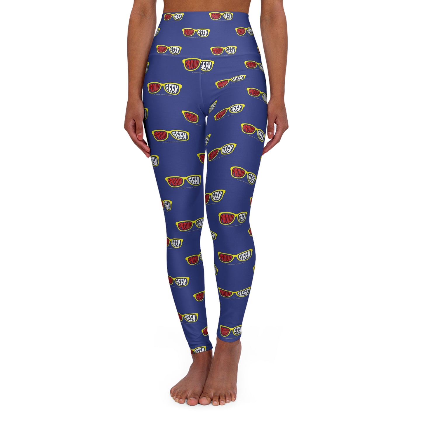 Proud Geek Blue High-Waisted Yoga Leggings- Ambizion Active