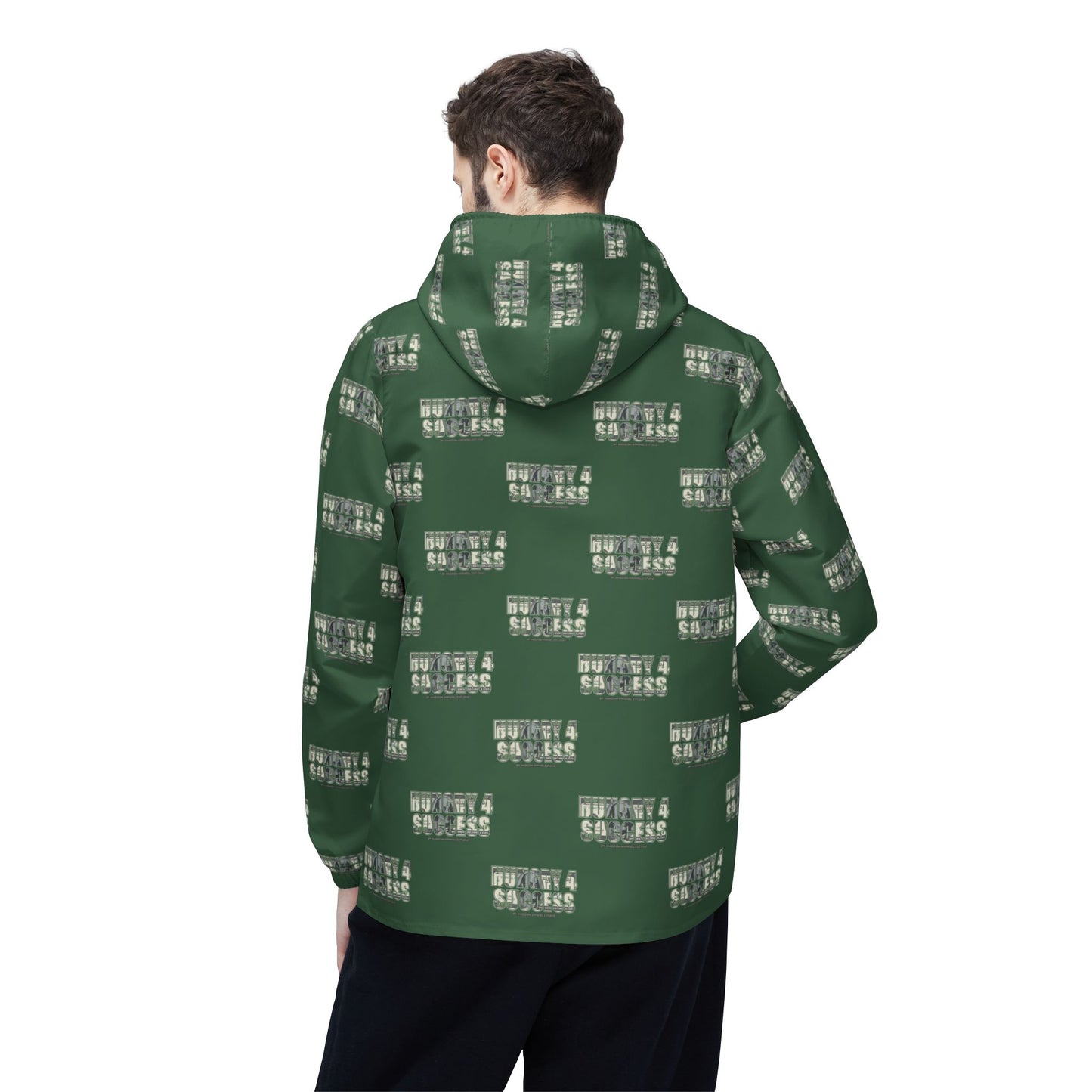Hungry 4 Success repeat logo Windbreaker Jacket | all-over print Green
