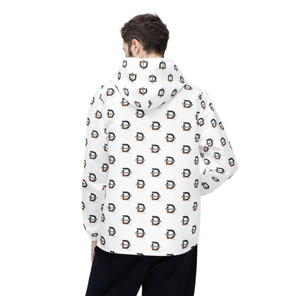Determined repeat logo Windbreaker Jacket | all-over print White