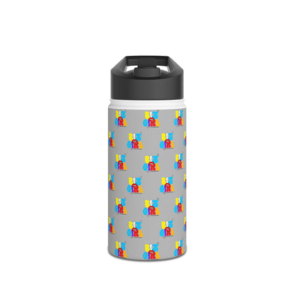 Biz Girl Grey Stainless Water Bottle — Black