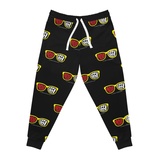 Unisex Proud Geek Joggers — Black