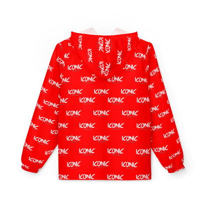 ICONIC repeat logo Windbreaker Jacket | all-over print Red