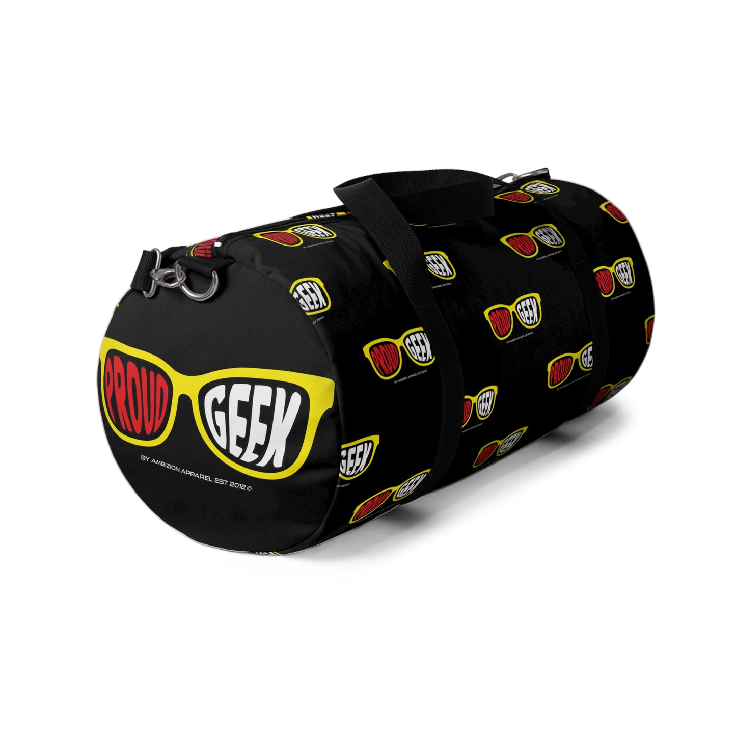 Proud Geek Black Duffel Bag