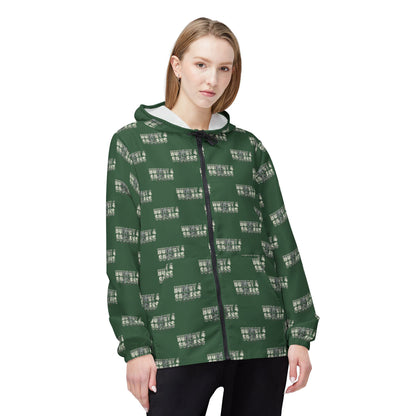 Hungry 4 Success repeat logo Windbreaker Jacket | all-over print Green