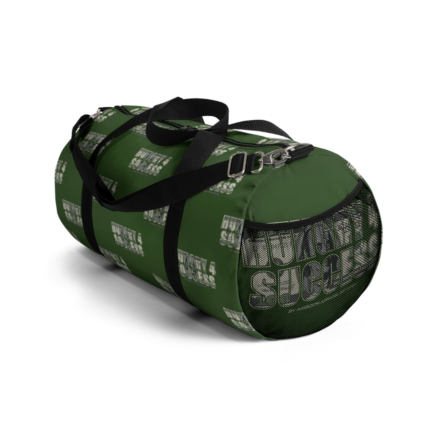 Hungry 4 Success Green Duffel Bag — Bold Travel & Gym Tote