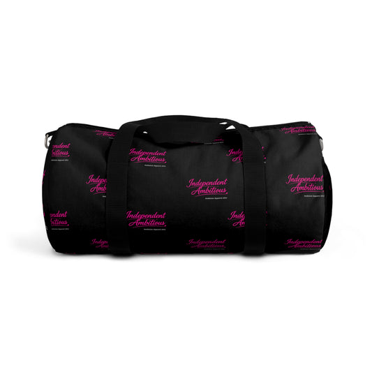 Independent Ambitious Black Duffel Bag — Bold Travel & Gym Tote