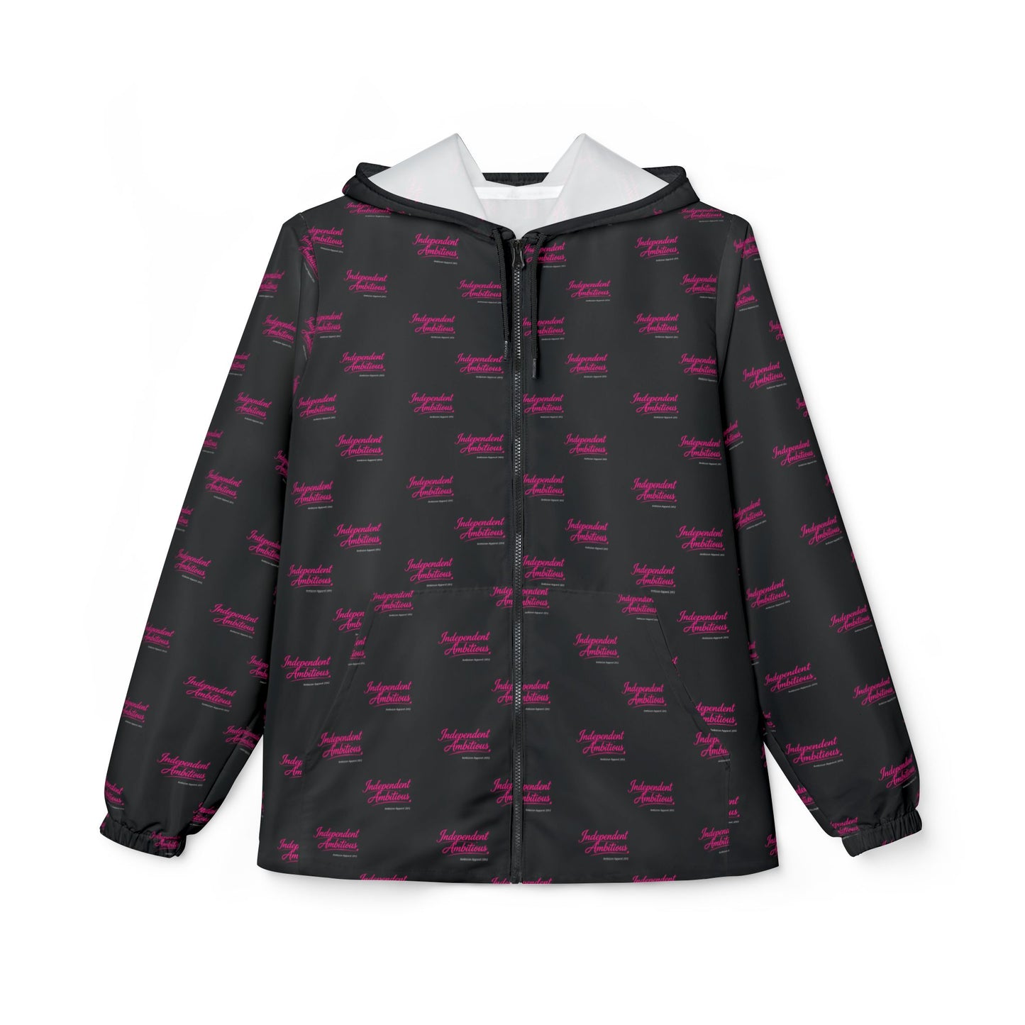 Independent Ambitious repeat logo Windbreaker Jacket | all-over print Black