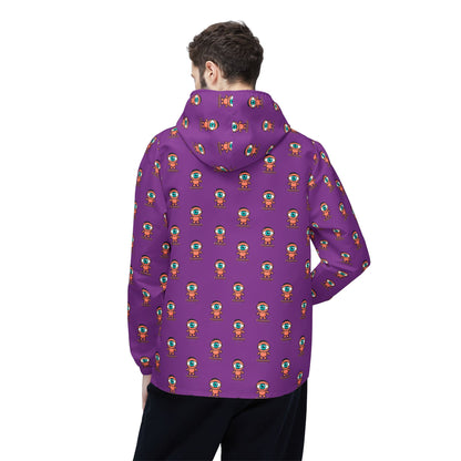 Visionary repeat logo Windbreaker Jacket | all-over print Purple