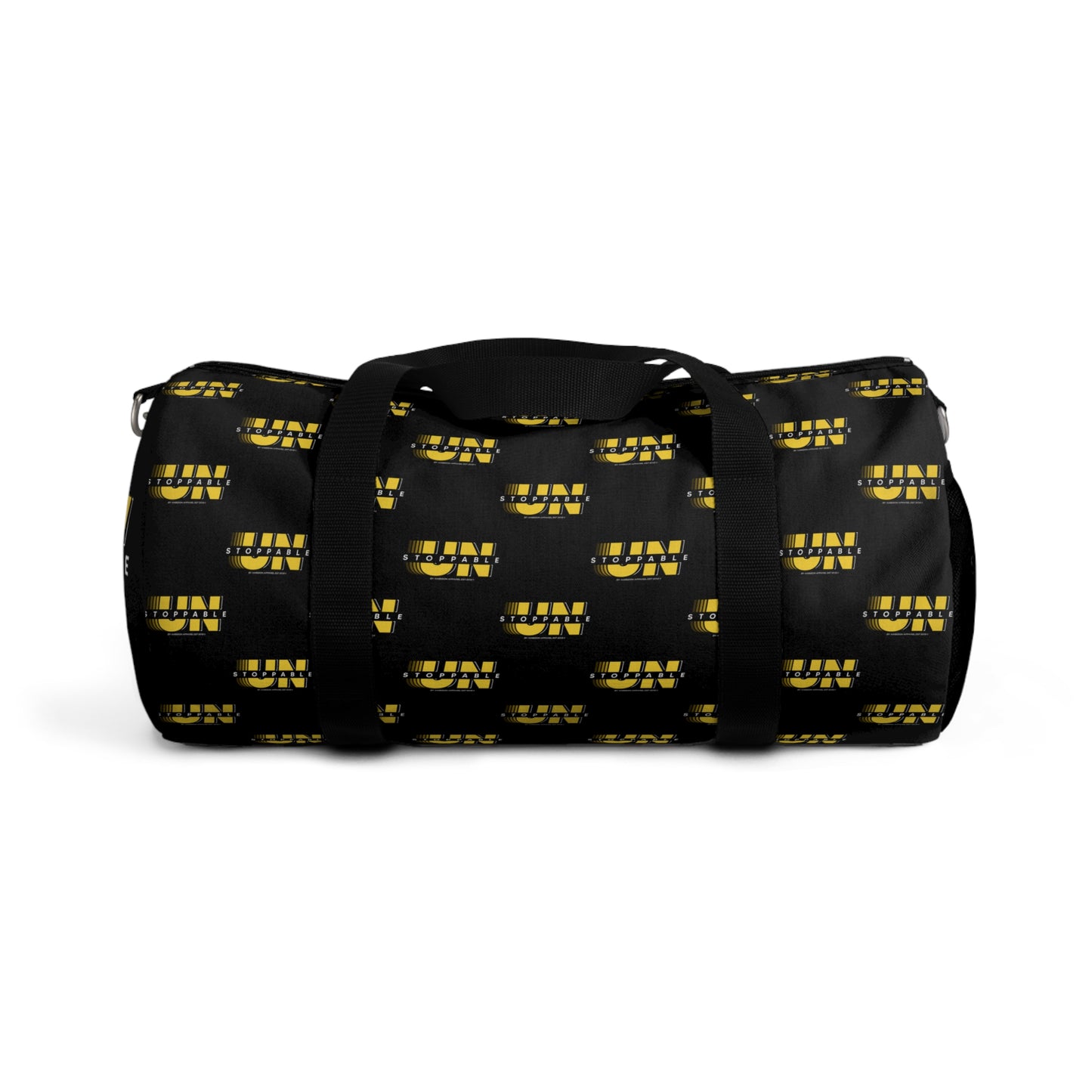 UNStoppable Black Duffel Bag — Bold Travel & Gym Tote