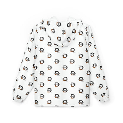 Determined repeat logo Windbreaker Jacket | all-over print White