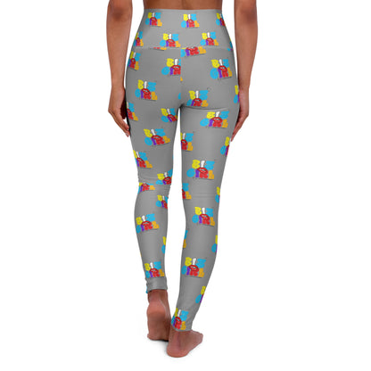 Biz Girl Grey High-Waisted Yoga Leggings- Ambizion Active