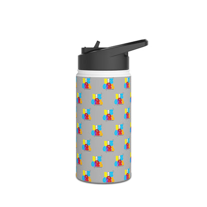 Biz Girl Grey Stainless Water Bottle — Black