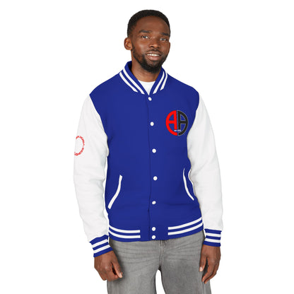 Ambizion Apparel Logo Letterman Jacket | Black White Varsity Jacket